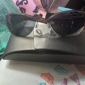 Silhouette Dark Gray Cat-Eye Sunglasses